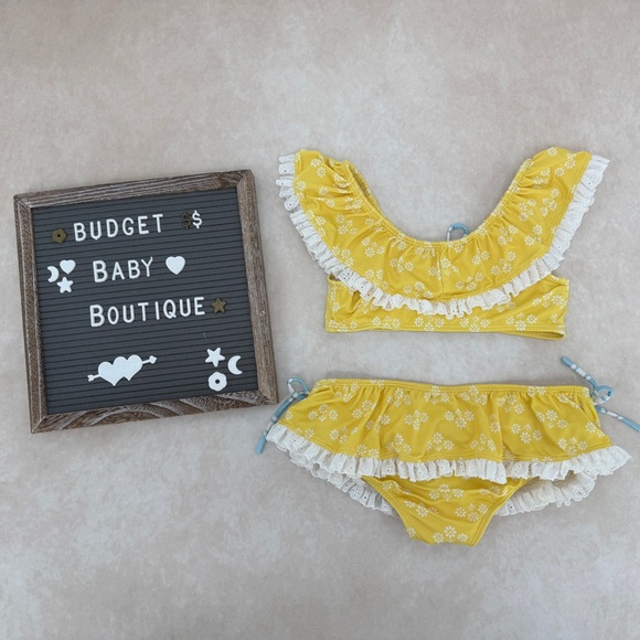 Wildling Yellow Floral Ruffle Bikini - Picture 3 of 3